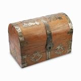 Wood Domed Treasure Chest Box