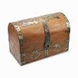 9"x5" Wood Domed Treasure Chest Box