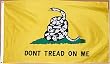 Dont Tread on Me "Yellow" Flag - 3 foot by 5 foot Polyester (NEW)