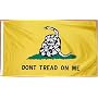 Dont Tread on Me "Yellow" (Gadsen) Flag - 3 foot by 5 foot Polyester (NEW)