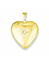 Genuine .925 14K Gold Filled With Diamond 2-Frame Heart Locket 2 Grams. 100% Satisfaction Guaranteed.