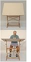 Wood Pedestal Drawing Table 24 x 36 inch Wood Top