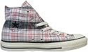 CONVERSE All Star Spec Hi - Chucks - Cloud Grey/Red/Kariert