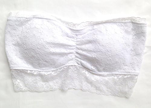 Jenni by Jennifer Moore Lace Bandeau Bra White Medium
