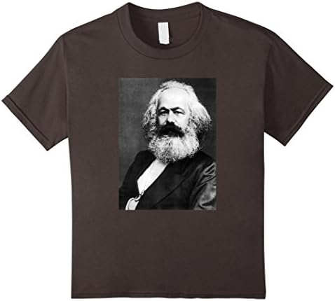 Kids Karl Marx Portrait T-Shirt 4 Asphalt