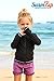 SwimZip UPF 50+ Girls Long Sleeve Zipper Rash Guard Swim Shirt (Multiple Colors)