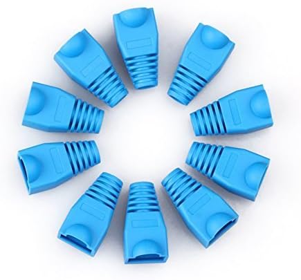 Woshida 100 Pack Soft Plastic Ethernet RJ45 Cable Connector Boots Plug Cover