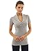 PattyBoutik Women's V Neck Short Sleeve Knit Jumper Tunic Top