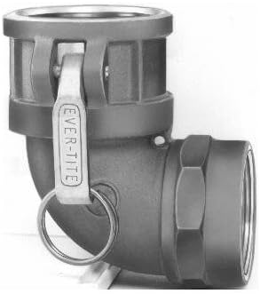 Ever-Tite (APG) 315D90AL, 90 Part D Female Coupler X Female Thread (Pack of 2 pcs)