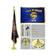 Oregon 4ft x 6ft Flag telescoping Flagpole Base and Tassel