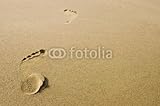 Wallmonkeys Peel and Stick Wall Decals - Footprints on a Sandy Beach - 60