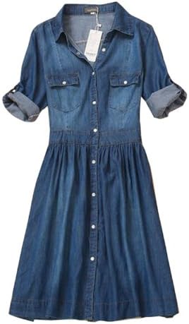 WantDo Women's Preppy Style Slim Denim Overalls dress