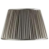 IMAGE OF Taupe Faux Silk Mushroom Pleated Shade 12x18x11.5 (Spider)