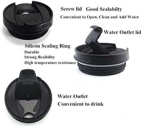 Black Rock Shooter # Rock - Coffee Mug Plastic No Spill Stainless Steel Inner Travel Tumbler Mug with Flip Lid 420ml