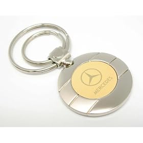 Round Metal Mercedes-Benz Logo Car Keychain