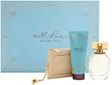 With Love by Hilary Duff for Women 3 Piece Set Includes: 3.3 oz Eau de Parfum Spray + 3.3 oz Moisturizing Body Lotion + Mini ID Case