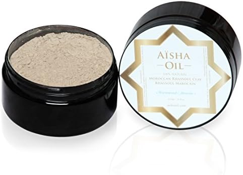 Moroccan Rhassoul Clay Wormwood - 8oz - 100% Natural, Made in Morocco - Clay Mask for Hair, Face and Body.