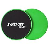 Synergee Gliding Discs Core Sliders. Dual Sided for Use on Carpet or Hardwood Floors. Abdominal Exercise Equipment