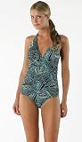Shirred halter one-piece - Bombay (T735BBY)
