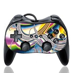 Design Skins f�r Nintendo Wii Classic Controller Pro - Rainbow Waves Design Folie