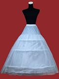 Loywe, Reifrock Petticoat aus Satin, 3 Ringe, Taille Umfang bis 110cm, LW4803-X