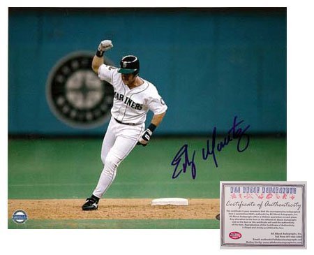 Edgar Martinez Seattle Mariners MLB Hand Signed 8x10 Photograph 1995 ALDS HR