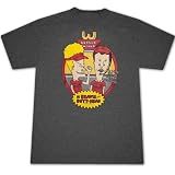 Beavis And Butthead Burger World Charcoal Graphic Tee Shirt