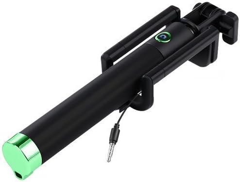 Viken Selfie Stick, Plug and Play - [Ecofriendly and Carbon fiber] Self Shooting Portrait Adjustable Foldable Pole - Best for iPhone and Android£¨Green)