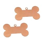 Solid Copper Stamping Blank Dog Bone Tag Pendants 32 X 19mm (2)