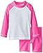 Flap Happy Little Girls' Rash Guard Swim Top and Swim Short Set