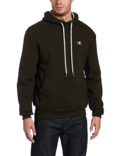 Champion Mens Champion Eco Fleece Pullover Hoodie, Military Green, Large
