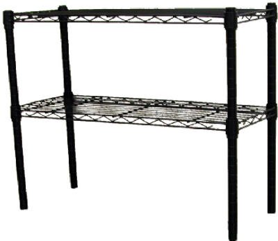 Focus Products Group #21436 Black 4 Tier Shelf Rack