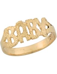 10k Yello Real Gold Baby Celebration Fun Baby Ring