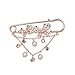 Maikun Pearl Diamante Ornament Pin Brooch Breastpin Broach Pin Clip Butterfly Shape