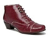 Chelsea Crew Pyramid Low Heeled Ankle Boots - Burgundy