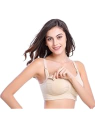Apparel: iLoveSIA Womens Nursing Maternity Bra Nude US Size L Fit 34BC