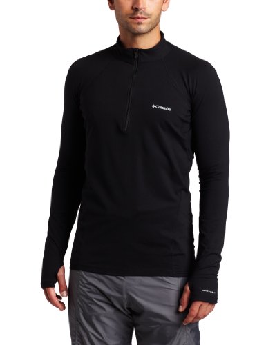Columbia Mens Baseslayer Midweight Long Sleeve 1/2 Zip Baselayer homme Noir XXL