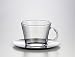 Jenaer Glas Tasse PASSERO mit Edelstahluntertasse gebürstet - 0,2 l