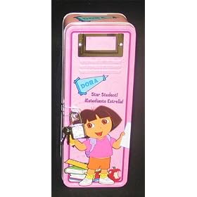 462407-dora the Explorer Locker Tin Bank with Lock and Key