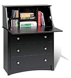 Prepac Black Secretary Desk