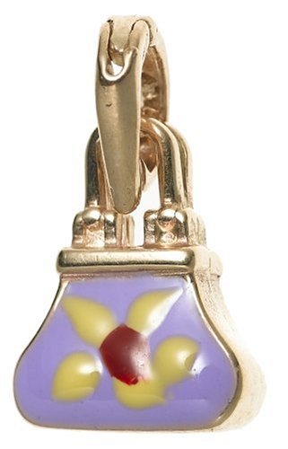 Childrens Toyshop  Jewelry : 14k Yellow Gold Purple Enamel Purse Charm