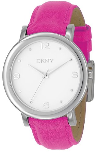 DKNY Watch, Women's Fuchsia Leather Strap NY4895