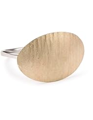 Shaesby "Cypress" 14k Yellow Gold and Sterling Silver Oval Ring