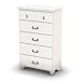 South Shore Noble Collection 5-Drawer Chest, White