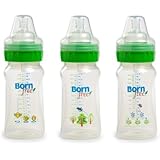 Born Free BPA-Free Decorated Bottle, 9 oz., 3 Pack