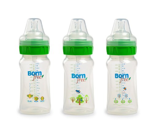 Born Free 9 oz. BPA-Free Decorated Bottle, 3-Pack