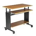Adjustable Workstation - Oak/ Black (35")