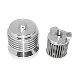 PC Racing Flo Stainless Steel Chrome Reusable spin on Oil Filter for 1982-2011 Harley Davidson Sportster/Dyna/Softail/Touring