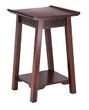 Indoor Furnitures item: Winsome 94718 Chinois Square High Table with Shelf - Antique Walnut