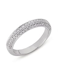 14K White Gold 0.44cttw Round Diamond Ring Band